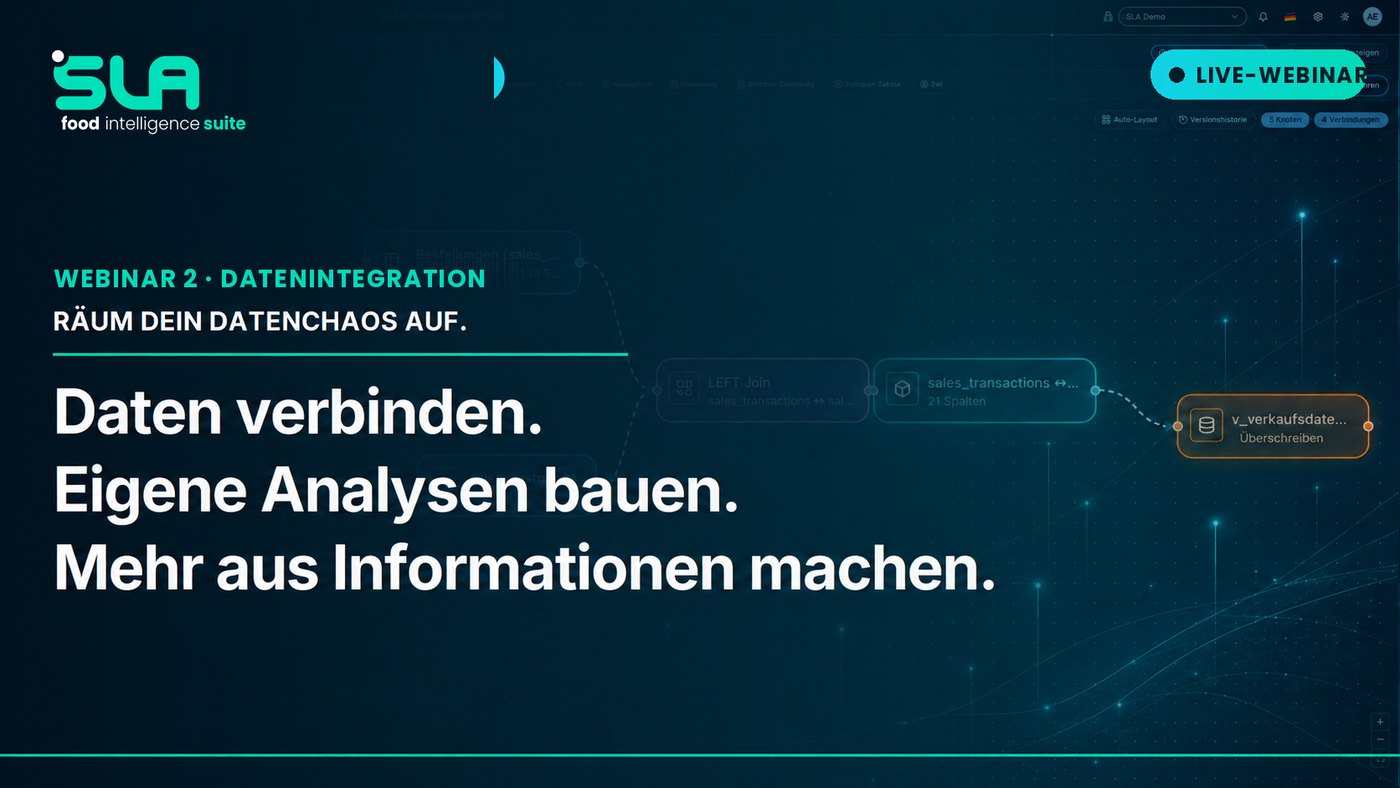 Webinarbanner 2, Datenintegration: Daten verbinden, eigene Analysen bauen, mehr aus Informationen machen